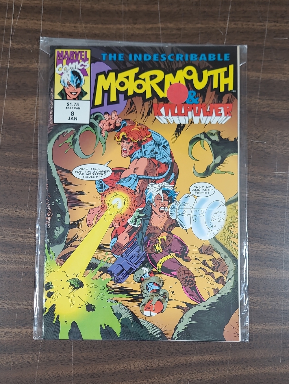 MotorMouth & Killpower #8 Marvel Comic Book January 1992 Bagged
